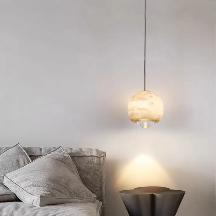 Mienel Sylara Marble Pendant Light Elegant Scandinavian Ceiling Fixture