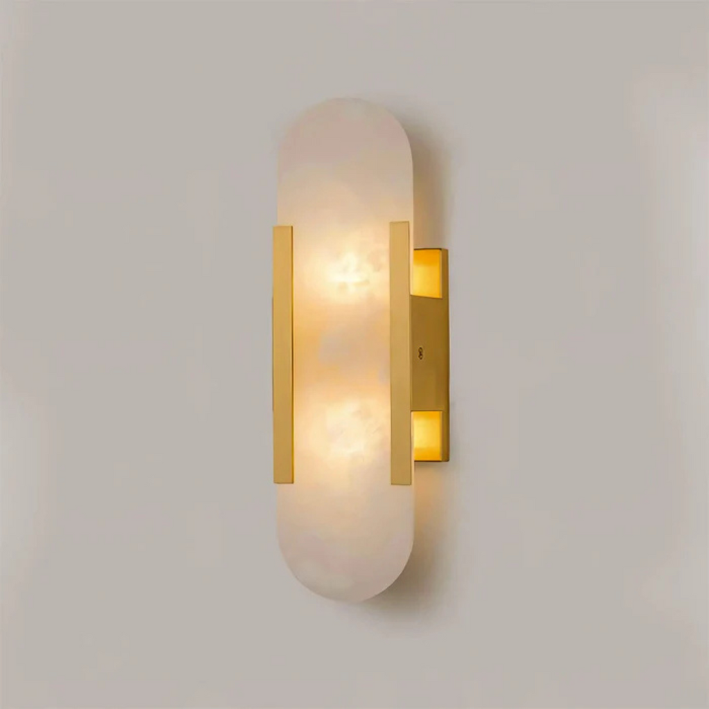 Mienel LumaNova Marble LED Wall Light for Ambient Indoor Lighting