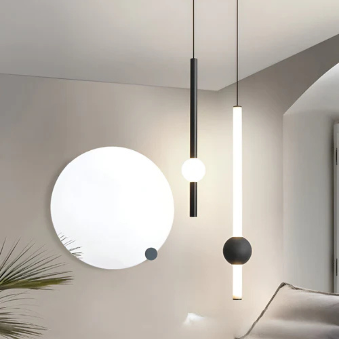 Mienel Lumenra Minimalist Cylindrical Pendant Light for Interiors