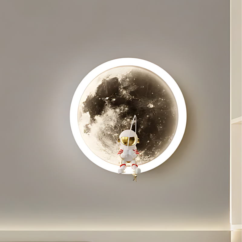 Mienel AstraNova LED Astronaut Wall Light With Moon Glow Accent