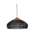 Mienel Aurelle Hand-Woven Rattan Boho Pendant Ceiling Light