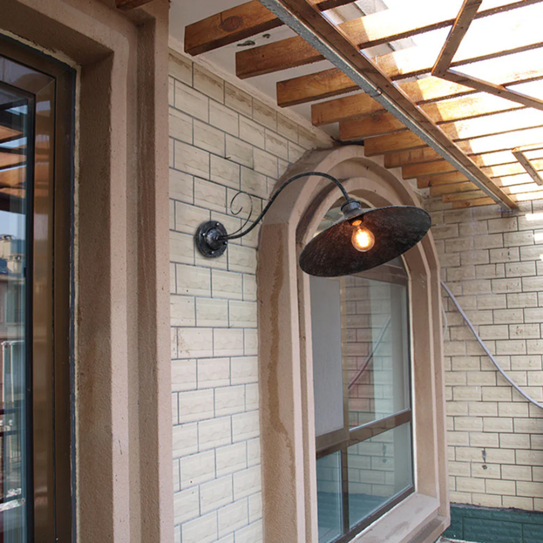 Mienel Heronstone Vintage Outdoor Wall Light With IP65 LED Compatibility