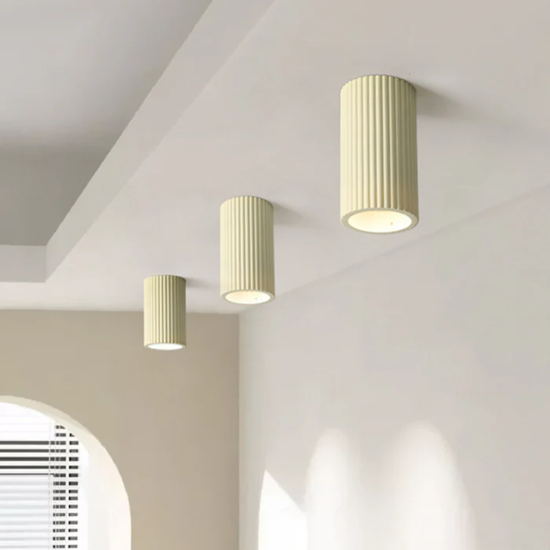 Mienel Lyra Minimal Resin Ceiling Light For Hallways And Entryways
