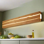 ArborLume Wood Wall Light With Crack Pattern And Warm LED Glow | Snurv