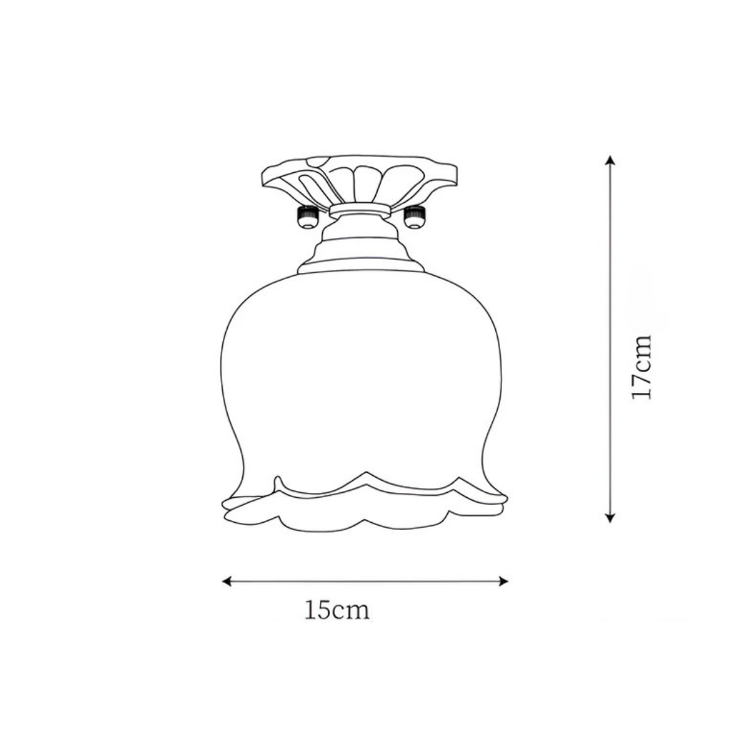 Mienel NovaFlora Vintage Flower LED Ceiling Light Fixture