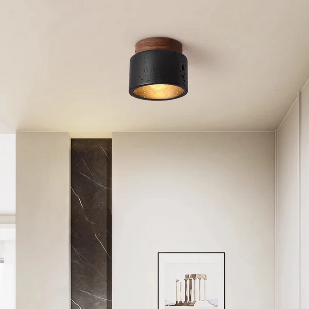 Mienel GraniteLume Stone Look Ceiling Light for Living Rooms and Hallways