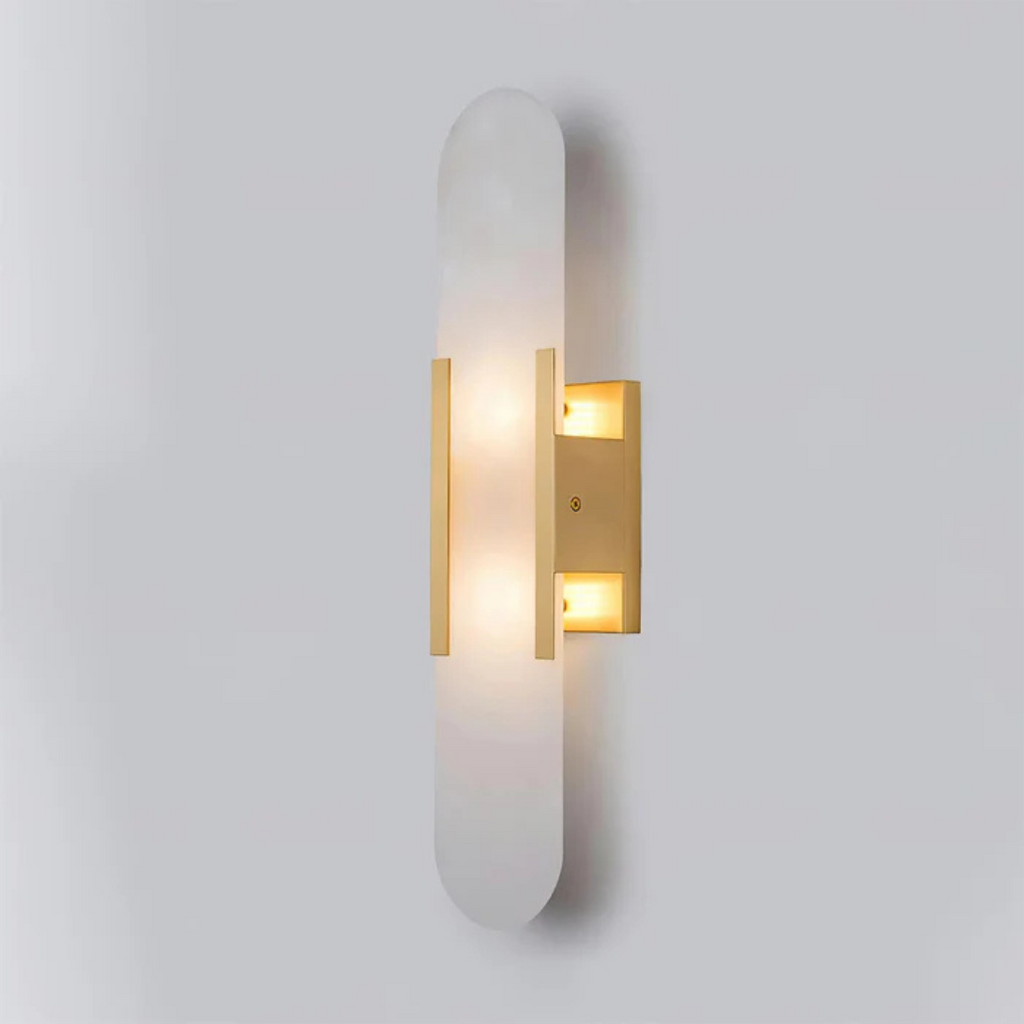 Mienel LumaNova Marble LED Wall Light for Ambient Indoor Lighting