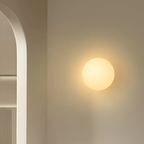 Mienel NovaGlow Glass Wall Sconce With Warm Diffused LED Light