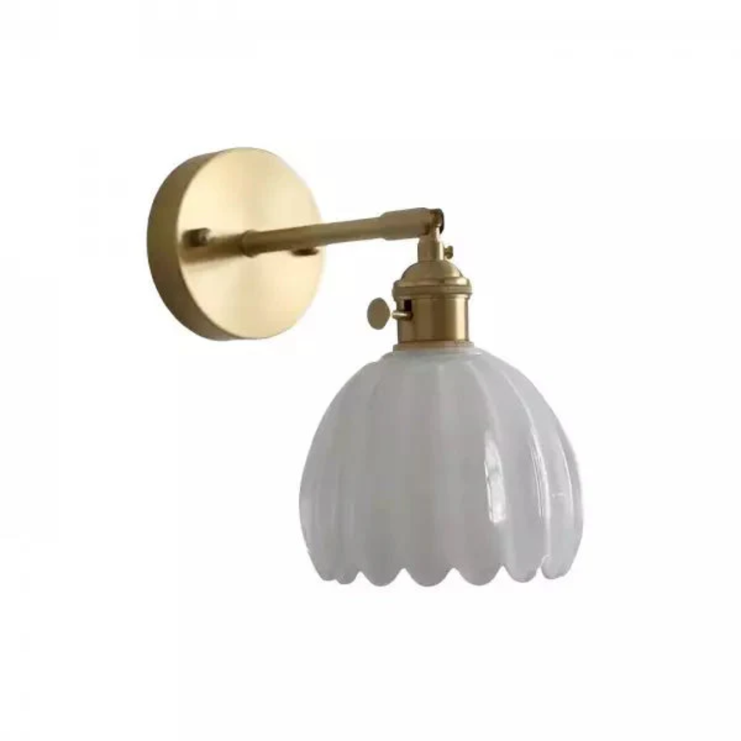 Mienel NovaLume Tulip Glass Wall Light for Bedroom Ambience