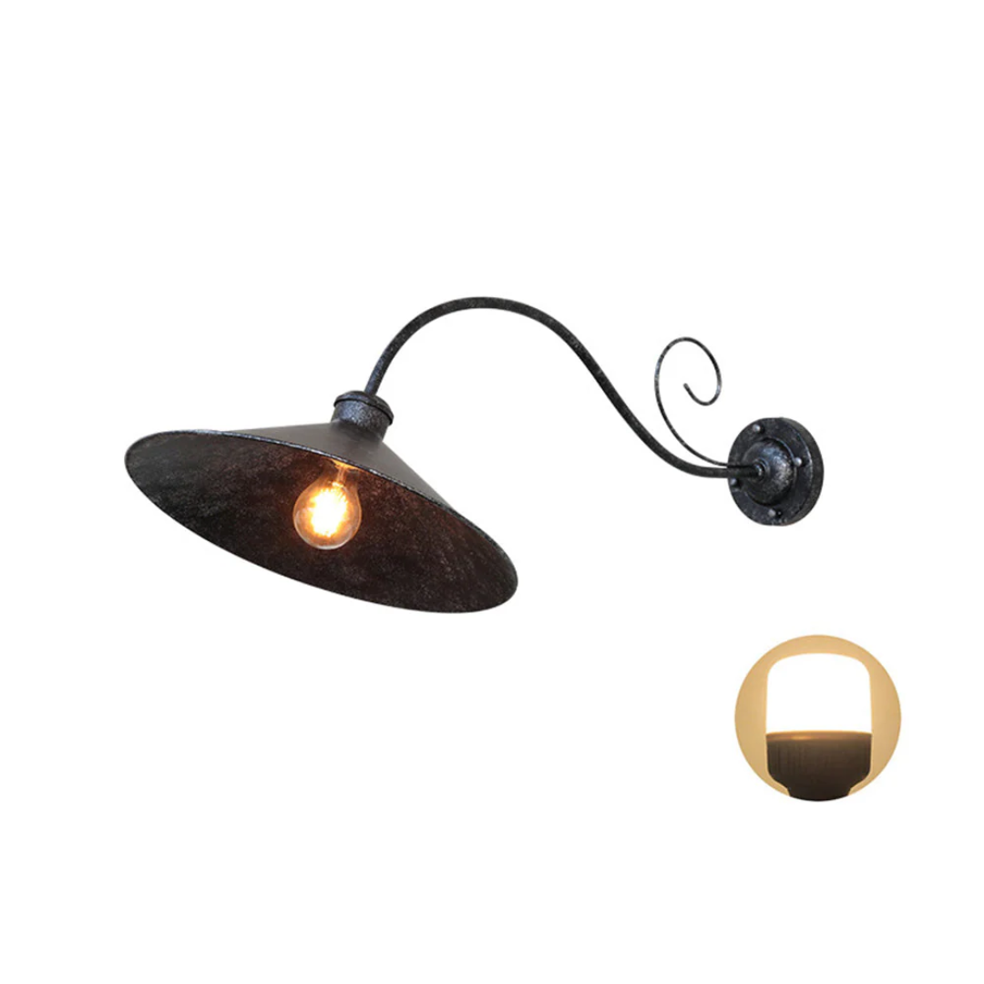Mienel Heronstone Vintage Outdoor Wall Light With IP65 LED Compatibility