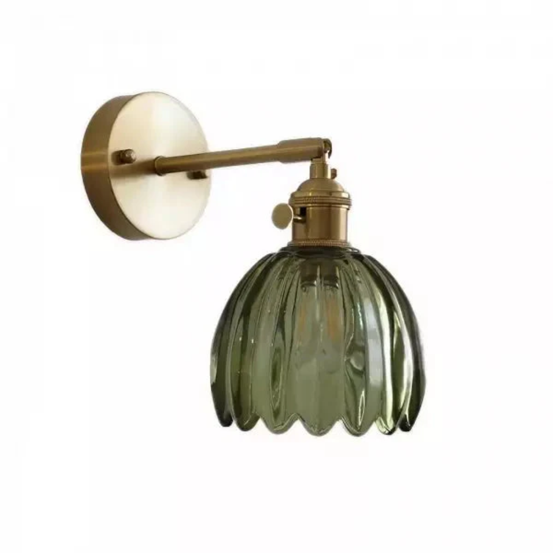 Mienel NovaLume Tulip Glass Wall Light for Bedroom Ambience