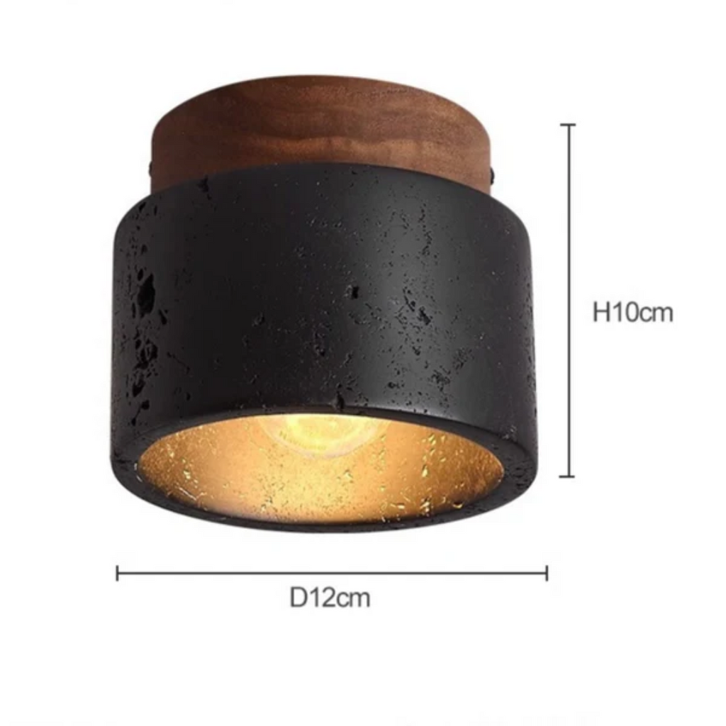 Mienel GraniteLume Stone Look Ceiling Light for Living Rooms and Hallways