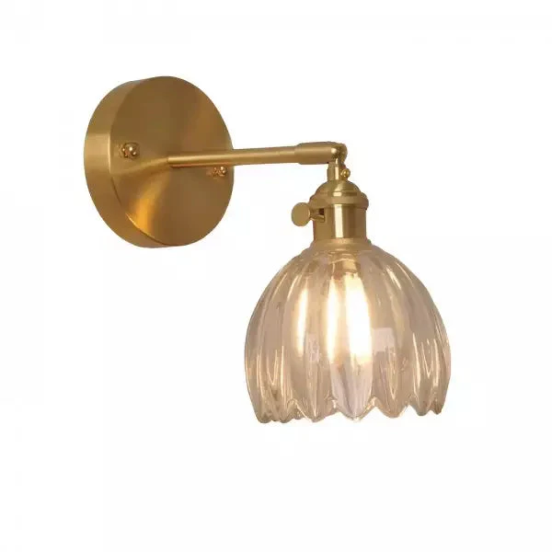 Mienel NovaLume Tulip Glass Wall Light for Bedroom Ambience