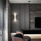 Mienel LumaNova Marble LED Wall Light for Ambient Indoor Lighting