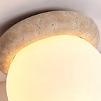 Mienel Corteza Travertine LED Ceiling Light for Small Rooms