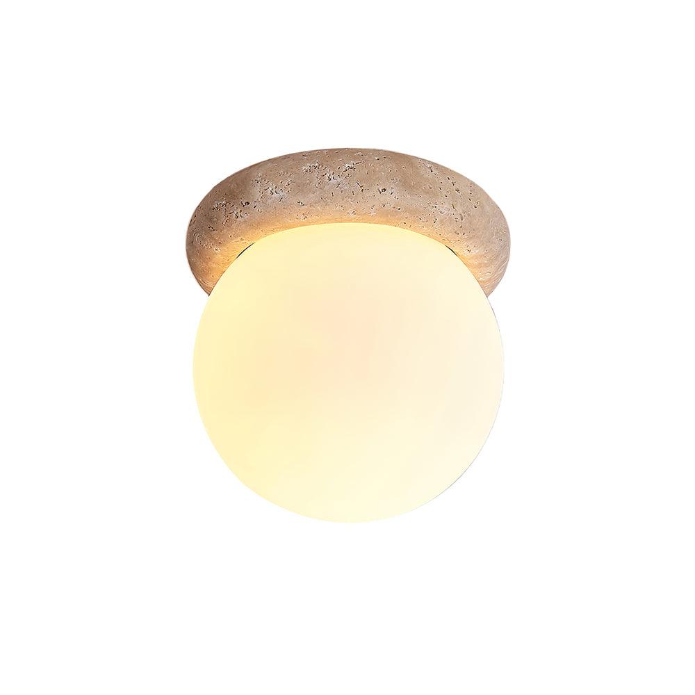 Mienel Corteza Travertine LED Ceiling Light for Small Rooms