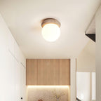 Mienel Corteza Travertine LED Ceiling Light for Small Rooms