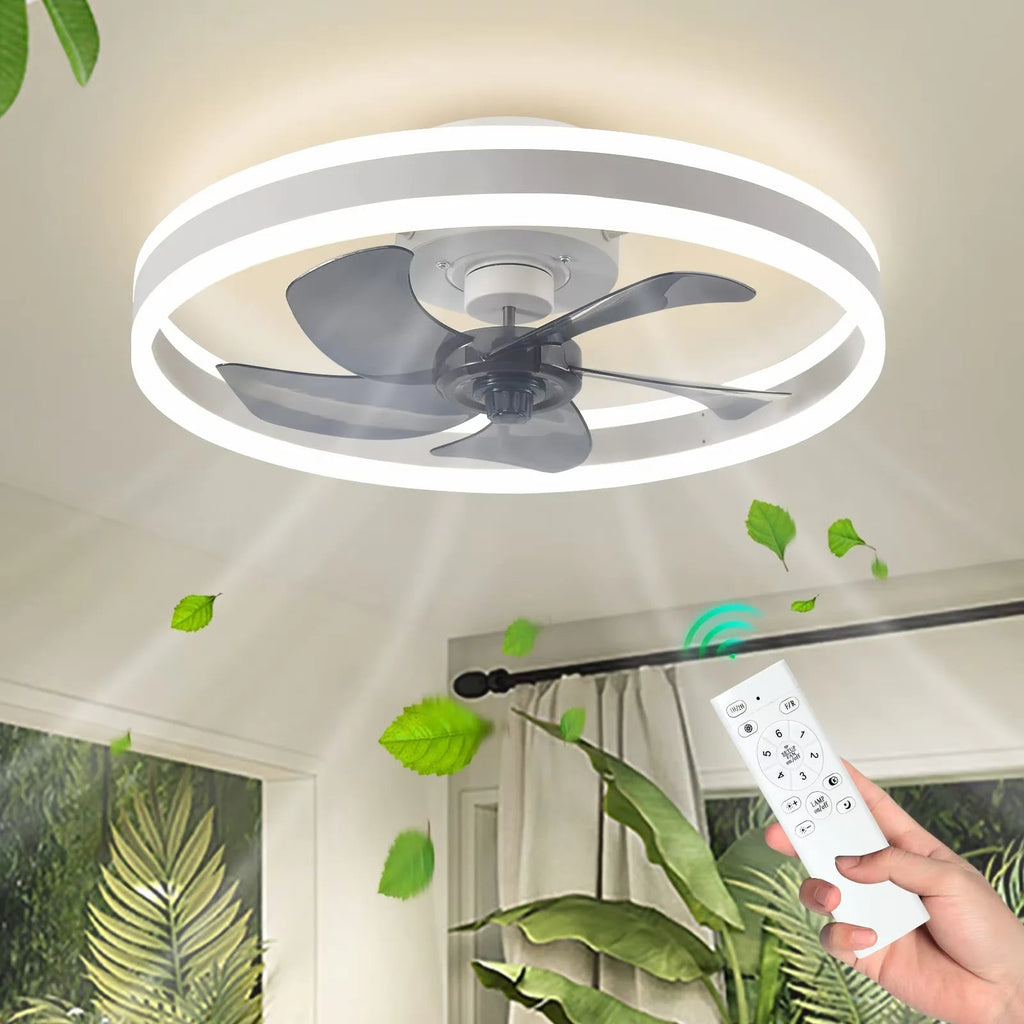 BreezeLux All-Season Ceiling Fan with Dimmable LED Light