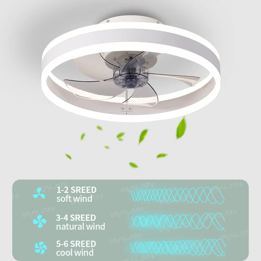 BreezeLux All-Season Ceiling Fan with Dimmable LED Light