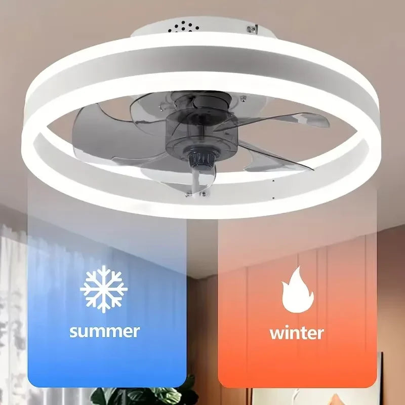 BreezeLux All-Season Ceiling Fan with Dimmable LED Light