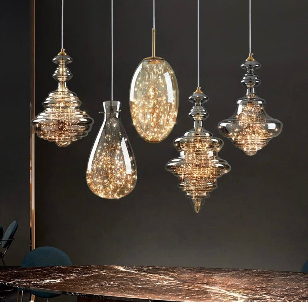 Lâmpada de Pendurar em Vidro Aurora Copper Firefly Compatível com LED