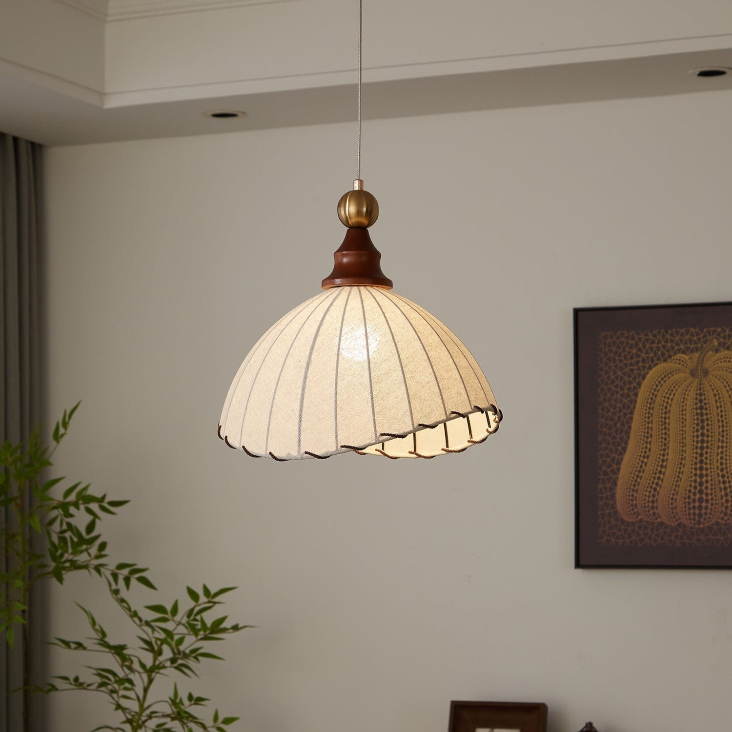 Mienel Liora | Modern Fabric Pendant Light For Dining Room