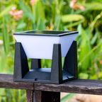 Mienel Nerava Black Square Solar Garden Light Dusk Activated