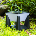Mienel Nerava Black Square Solar Garden Light Dusk Activated