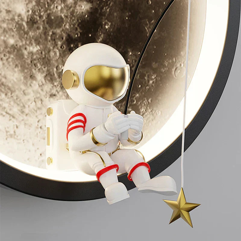 Mienel AstraNova LED Astronaut Wall Light With Moon Glow Accent