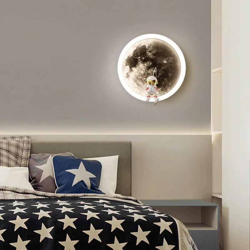 Mienel AstraNova LED Astronaut Wall Light With Moon Glow Accent