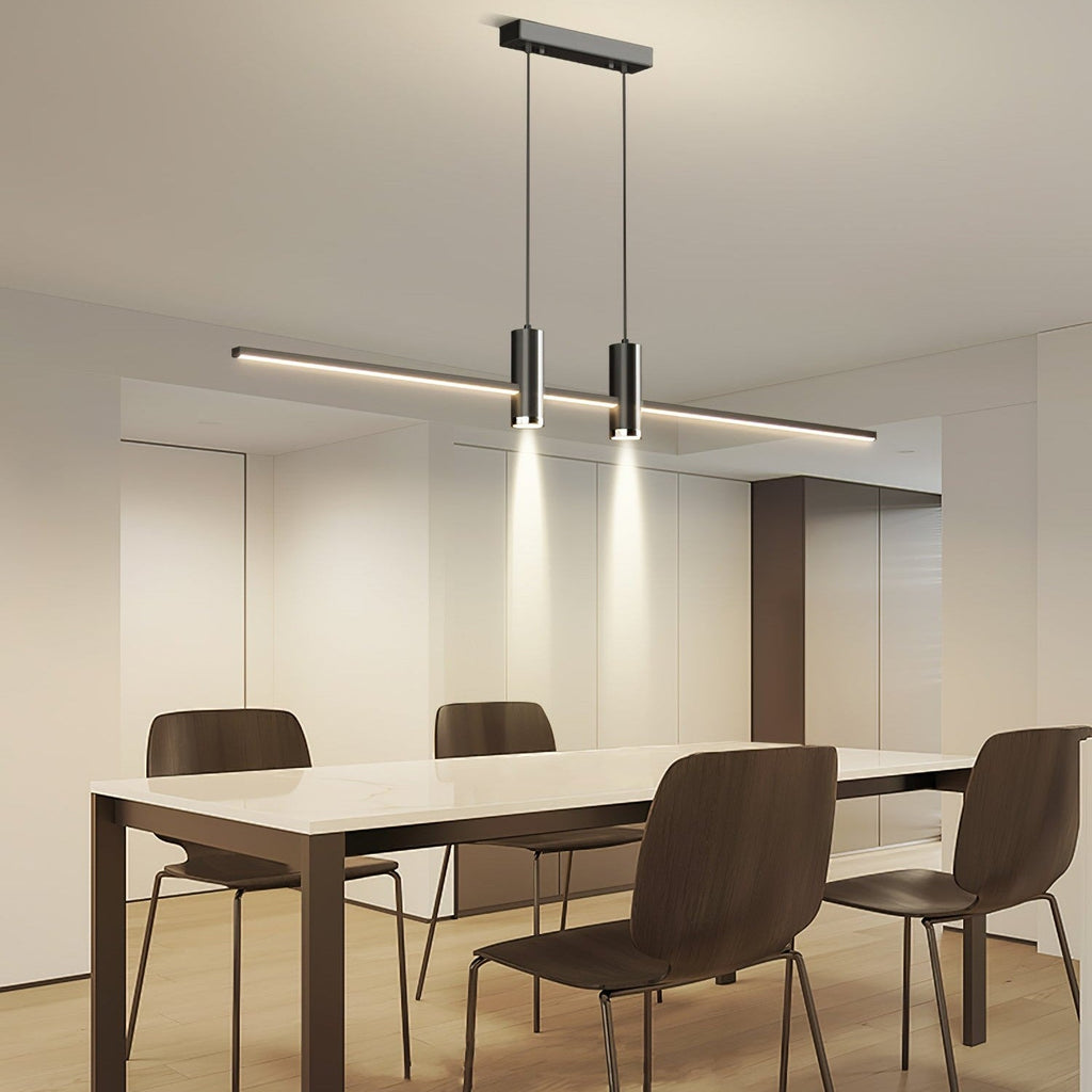 Mienel NovaLine Minimal Rectangular LED Pendant Lamp for Dining Tables