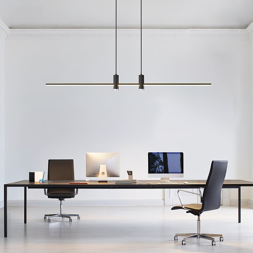 Mienel NovaLine Minimal Rectangular LED Pendant Lamp for Dining Tables