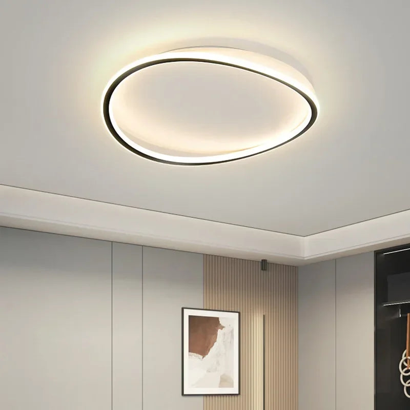 Mienel Arvela | Modern Sculptural LED Ceiling Light in Matte Black