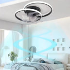 Contemporary Ceiling Fan with Reversible Airflow and Dimmable LED Light