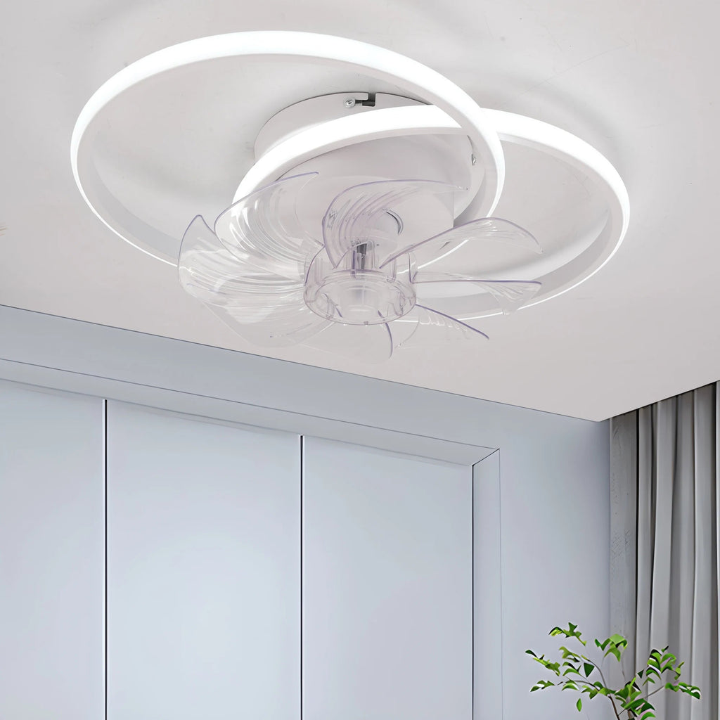 Contemporary Ceiling Fan with Reversible Airflow and Dimmable LED Light