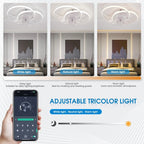 Contemporary Ceiling Fan with Reversible Airflow and Dimmable LED Light