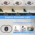Contemporary Ceiling Fan with Reversible Airflow and Dimmable LED Light