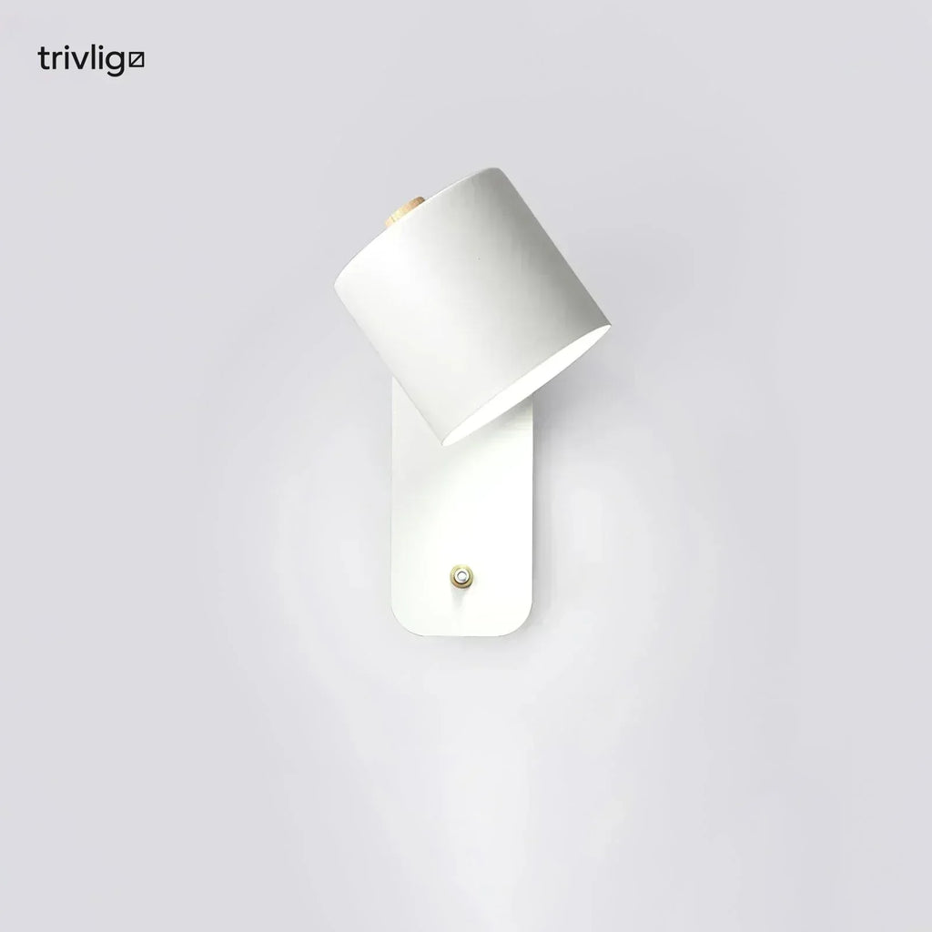 Mienel NovaLume Cylindrical Plug-In Bedside Wall Lamp No Wiring Required