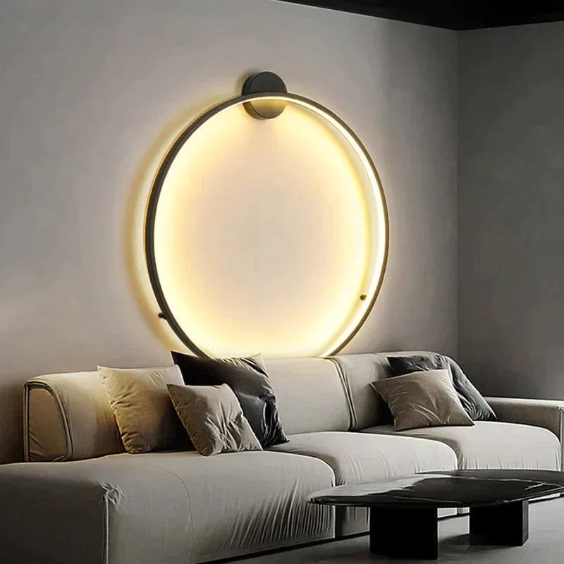 Amora Circular LED Wall Light for Living Room | Minimalist Ring Style