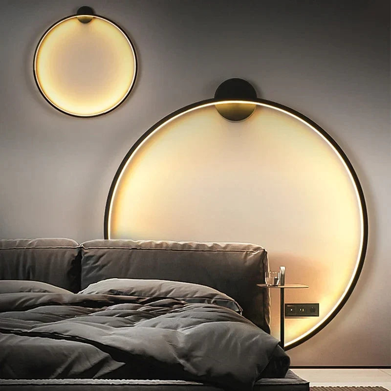 Amora Circular LED Wall Light for Living Room | Minimalist Ring Style