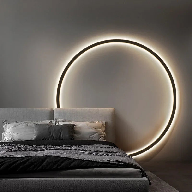 Amora Circular LED Wall Light for Living Room | Minimalist Ring Style