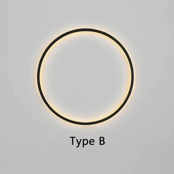 Amora Circular LED Wall Light for Living Room | Minimalist Ring Style