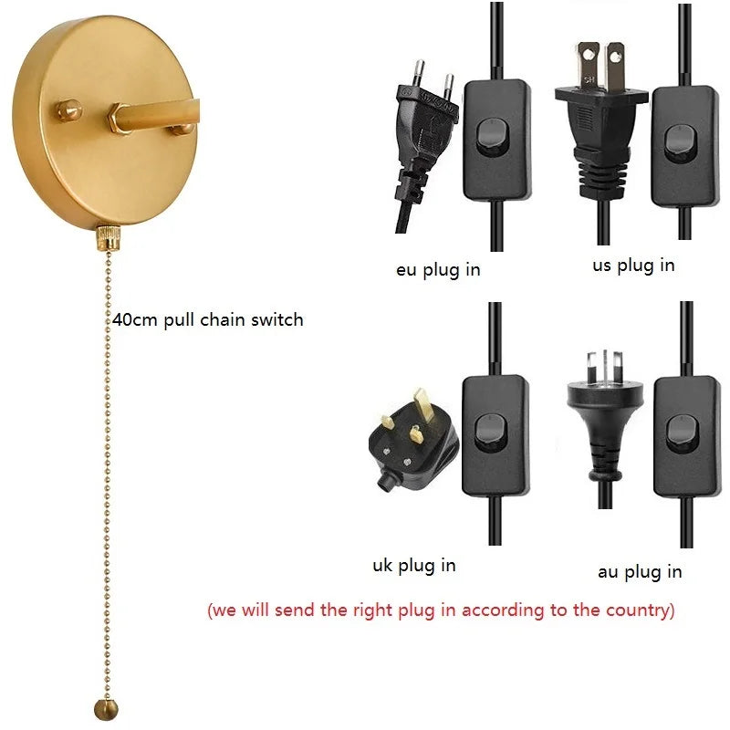 Amber Glass LED Wall Light in Scandinavian Design Aesthetic