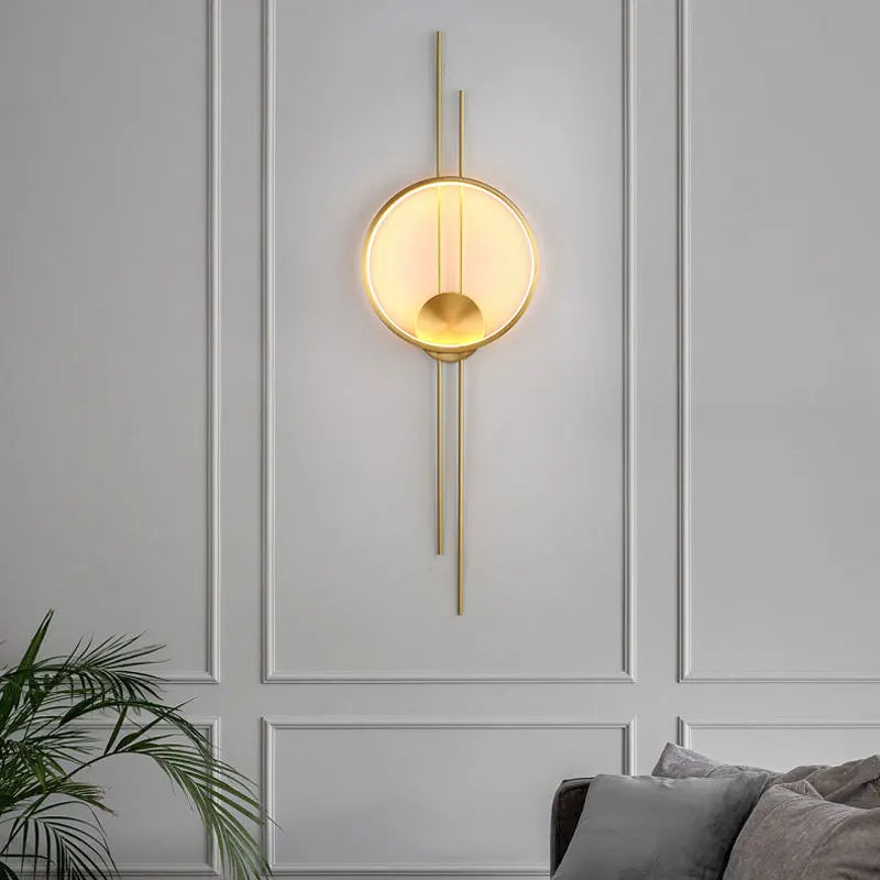 Lampada da parete lineare Asteris Nordic per soggiorno e camera da letto