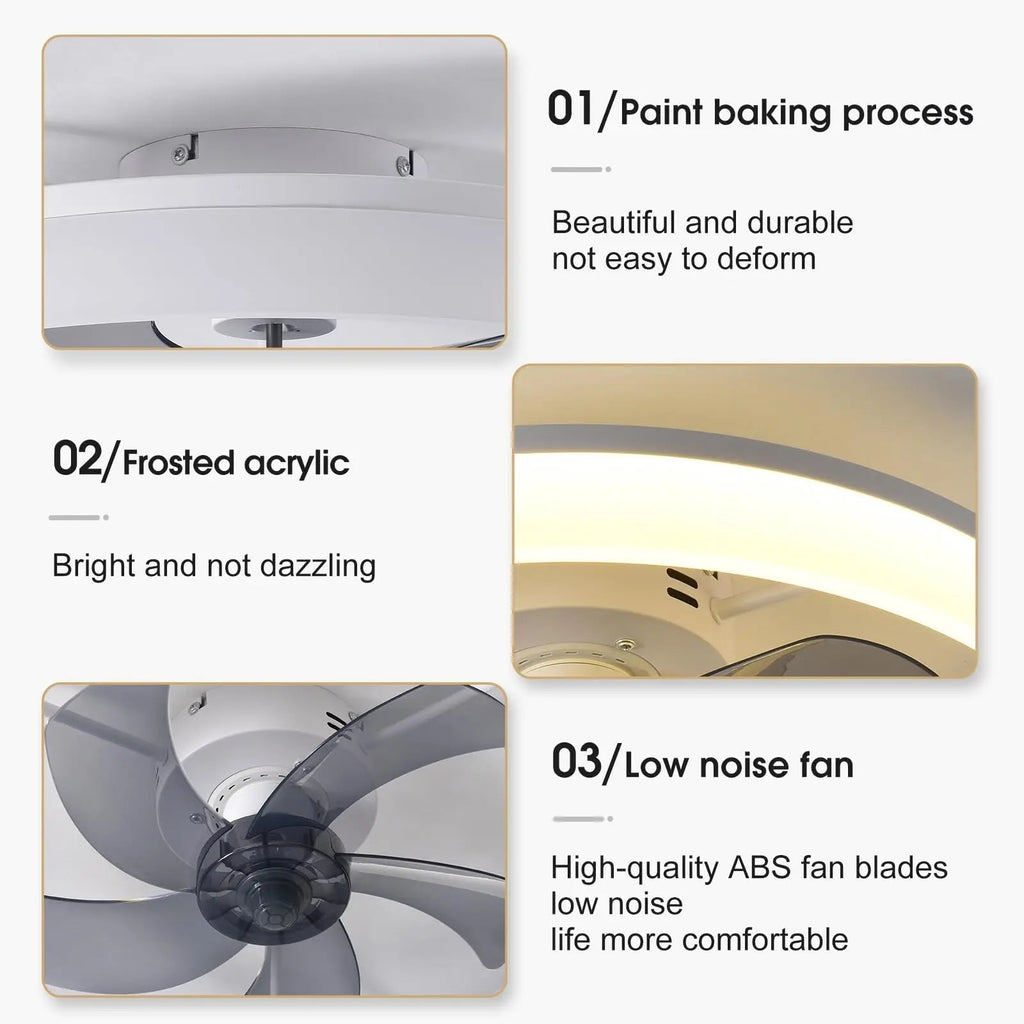 BreezePro Smart Ceiling Fan With Dimmable LED And Remote Control