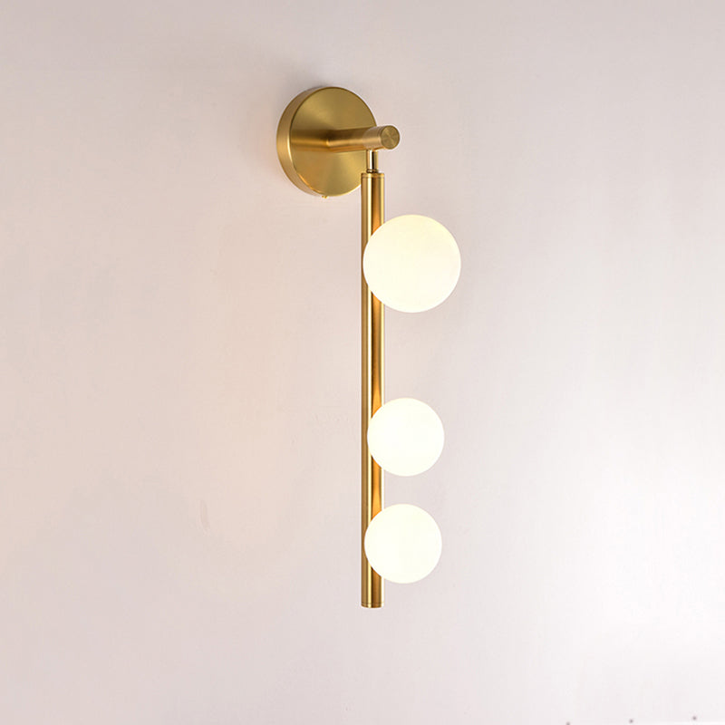 Mienel Lunara | Spherical Warm LED Wall Sconce Black Metal Frame