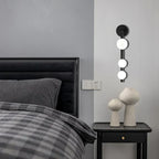 Mienel Lunara | Spherical Warm LED Wall Sconce Black Metal Frame