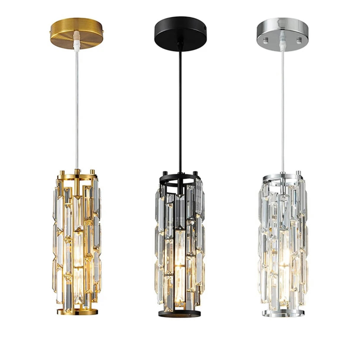 נברשת תלויה קטנה עם נורות לד קריסטל אורורה לחדר אוכל