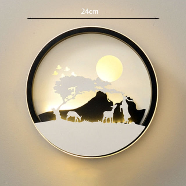 Lampe murale LED artistique contemporaine